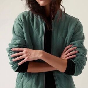 Athleta retro plush quilted  coat